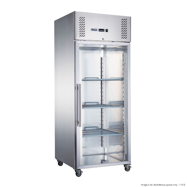 FED-X S/S Full Glass Door Upright Freezer - XURF600G1V