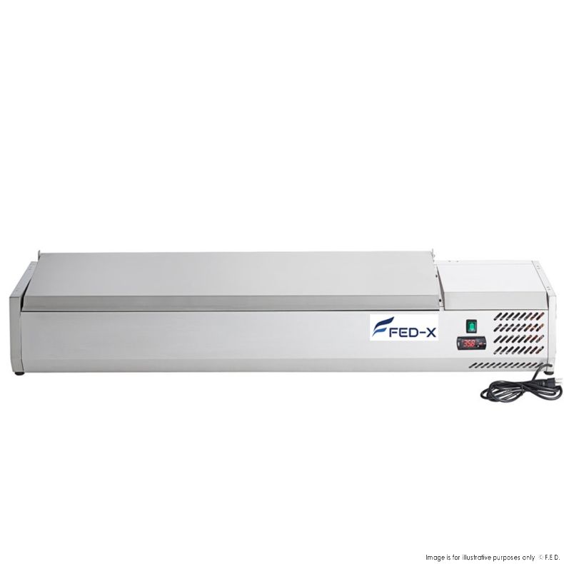FED-X Salad Bench with Stainless Steel Lid - XVRX1500/380S