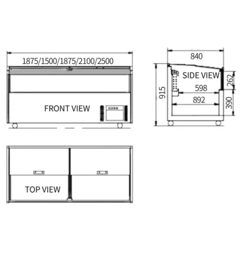 Modular Supermarket Island Freezer – Snow Village CQT-19L (435L)