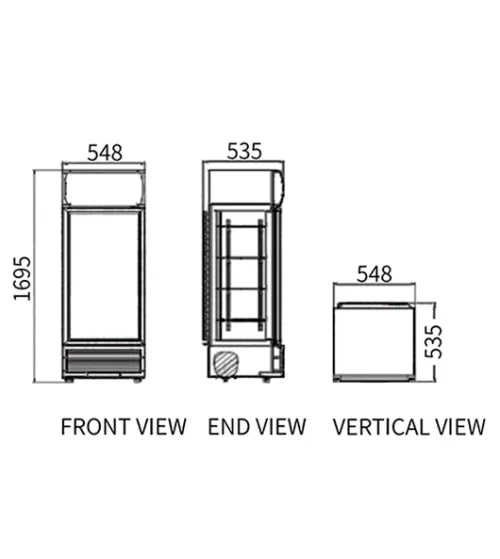 Single Glass Door Display Fridge – Snow Village LC-228(A) (228L)