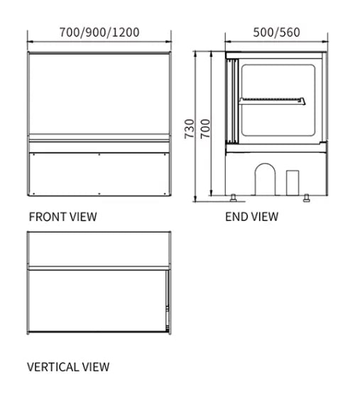 Square Glass Chilled Counter-Top Food Display – Snow Village DG-TZ700 (96L)