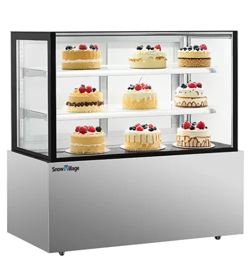 Square Glass Chilled Food Display – Snow Village DG-1200FZ (400L)