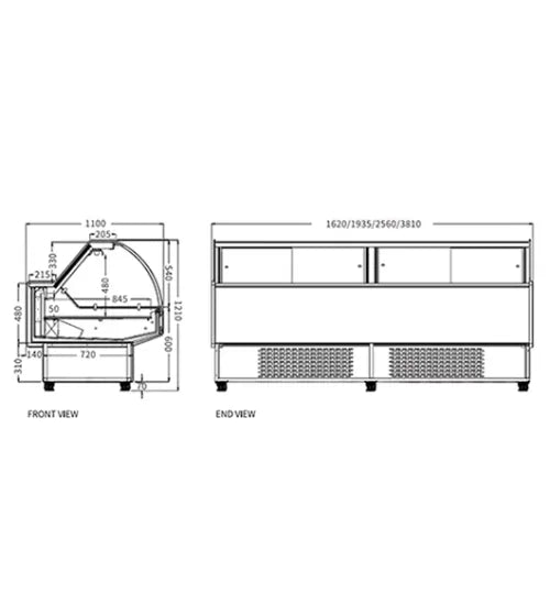 Chilled Display Cabinet For Deli – Snow Village XC-ZSY-19 (160L)