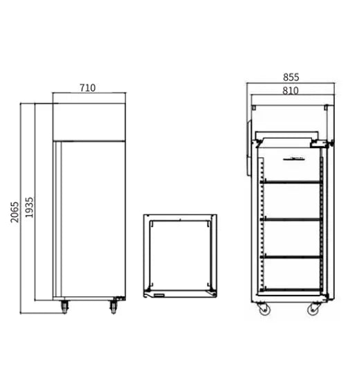 Stainless Steel Single Door Freezer – Snow Village GNF710L1 (435L)
