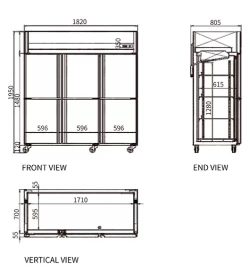Stainless Steel Six Door Freezer – Snow Village CFD-60D6F (1430L)