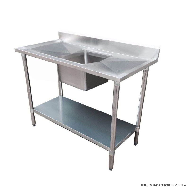 Modular System Single Sink Bench Centre 1800x700x900mm - 1800-7-SSBC