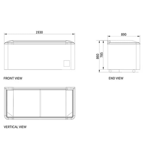 Modular Supermarket Island Freezer – Snow Village CQS-19D (720L)