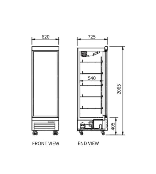 Single Glass Door Display Freezer – Snow Village LD-620FX (875L)