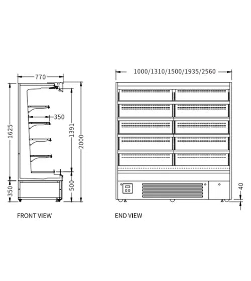 Supermarket Vertical Display Chiller – Snow Village XC-ZL-19-A/770 (870L)