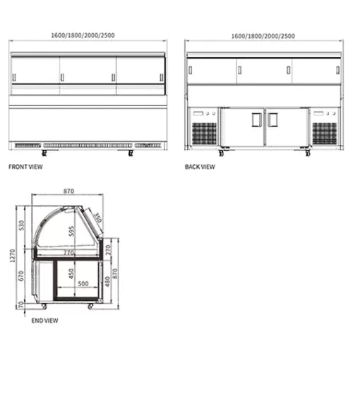 Chilled Display Cabinet for Deli – Snow Village XC-S-SZ-YH-16/D-HT