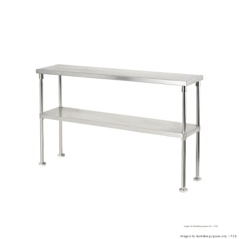 Modular System Double Tier 400mm Deep Workbench Overshelf 750mm High - WBO2-1800-400