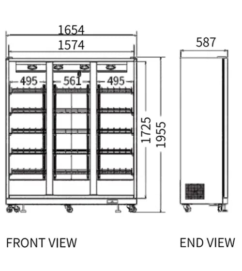 Triple Glass Door Wine Fridge – Snow Village LC-1654 (1065L)