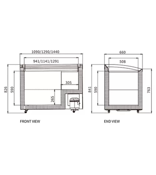 Two Sliding Glass Lids Dual Temperature Chest Freezer – Snow Village SD/SC-328Y (328L)