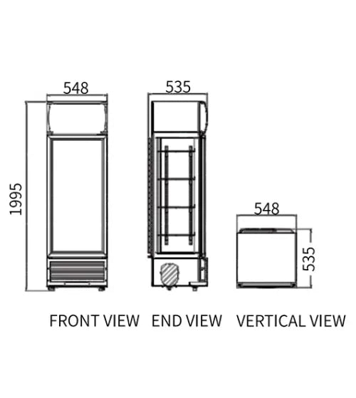 Single Glass Door Display Fridge – Snow Village LC-278(A) (278L)