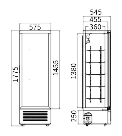 Single Glass Door Display Fridge – Snow Village LC-310 (310L)