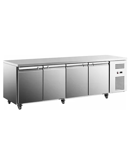 Commercial Stainless Steel Four Door Workbench Fridge – Snow Village GNR2280T4