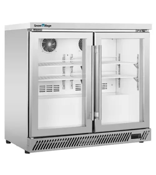 Under Bench Stainless Steel Double Door Bar Cooler – Snow Village BT-900FS/F (188L)