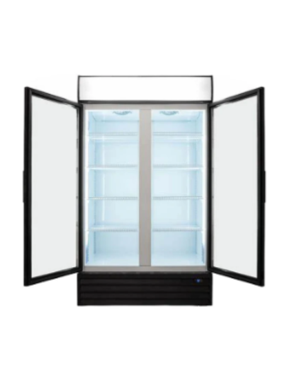 Eurotag 1000L 2 Door Led Light Digital Commercial Upright Display Fridge