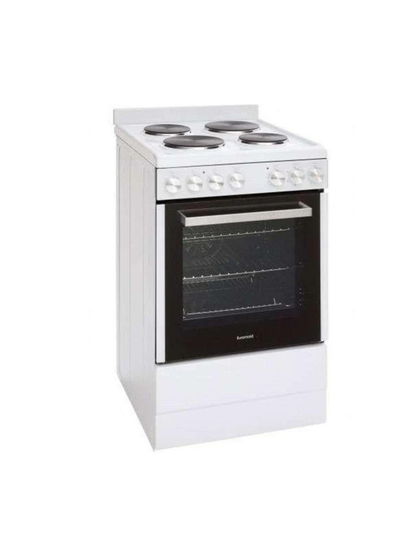 Euromaid 54cm Freestanding Gas Oven With Gas Cooktop White
