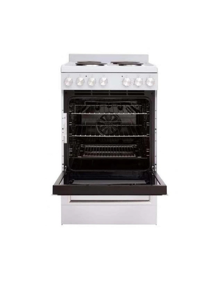Euromaid 54cm Freestanding Gas Oven With Gas Cooktop White