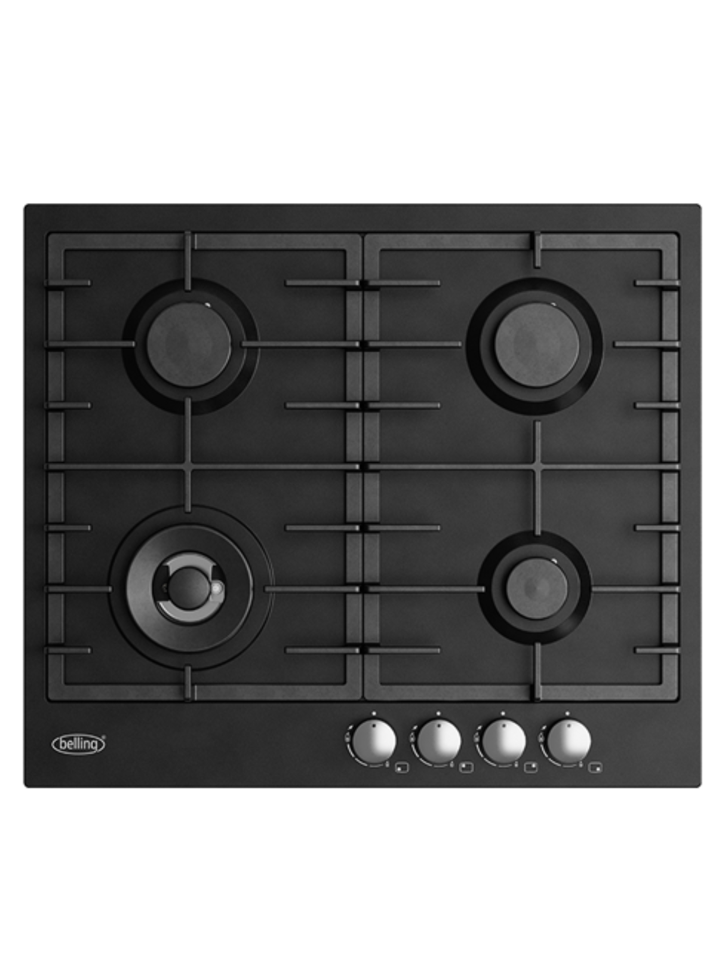 Belling Black 60cm Black Enamel Gas Cooktop