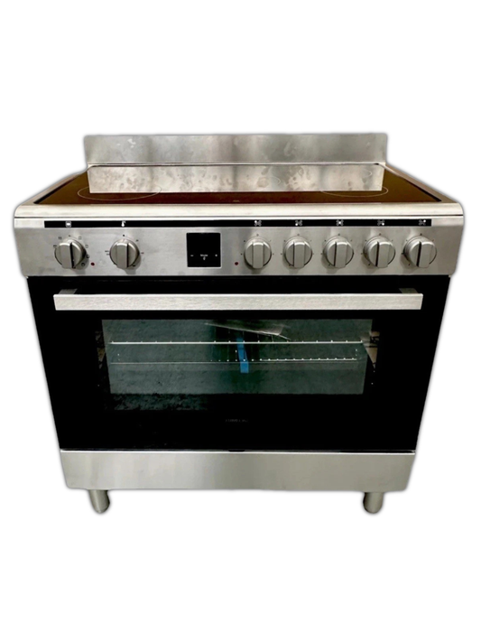 Eurotag 90cm Ceramic Cooktop Stainless 9 Function Fully Electric Freestanding