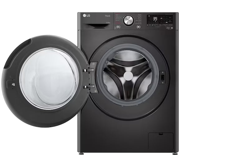 LG  12kg/8kg Series 9 Front Load Washer Dryer Combo (Black Steel) WVC9-1412B