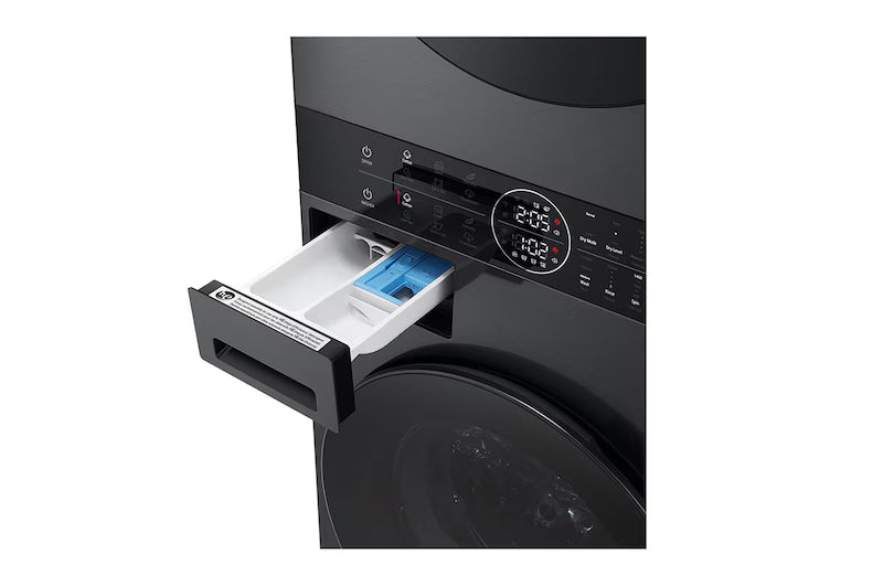LG 12kg WashTower™ All-In-One Stacked Washer & Dryer  Black Steel WWT-1209B