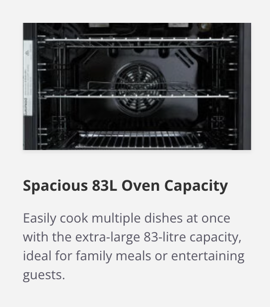 Euromaid 54cm Electric Freestanding Oven White EFS54FC-SEW 2 years warranty free metro deliery Melbourne