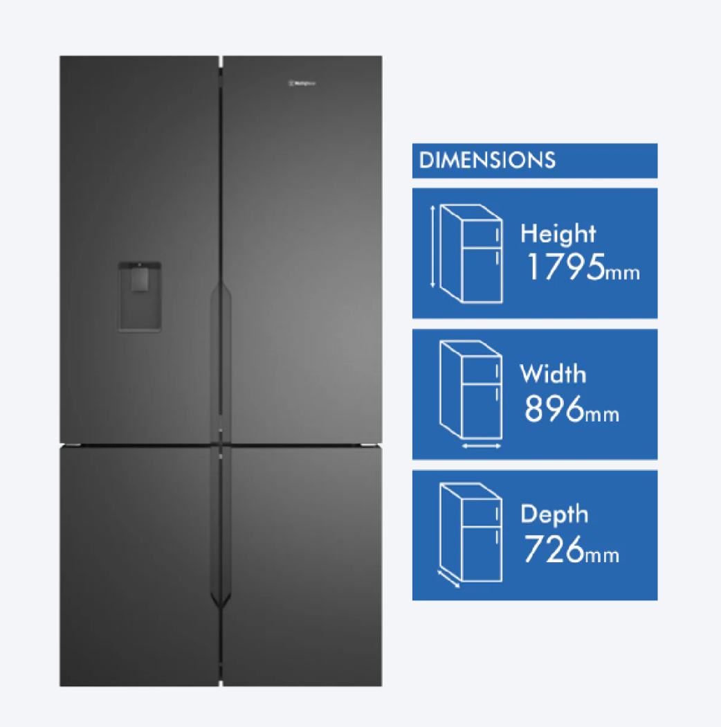 Westinghouse 564L Quad Door Refrigerator WQE5750BB