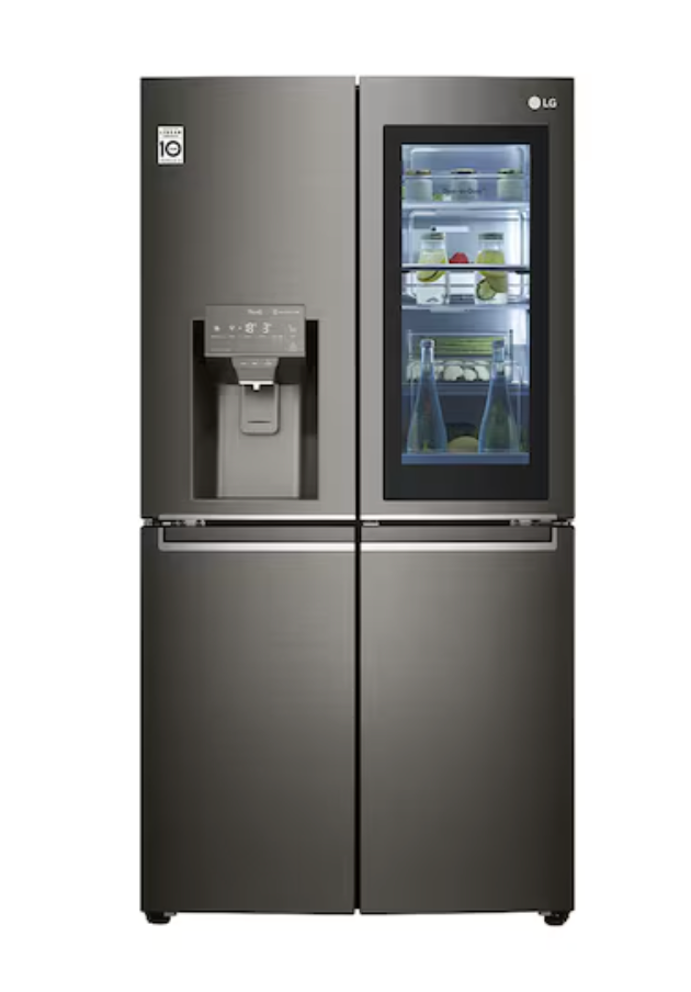 LG 637L French Door Fridge, with InstaView Door-In-Door®, in Black Stainless Finish
