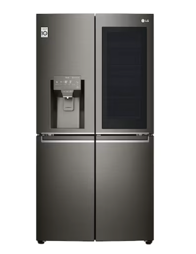 LG 637L French Door Fridge, with InstaView Door-In-Door®, in Black Stainless Finish