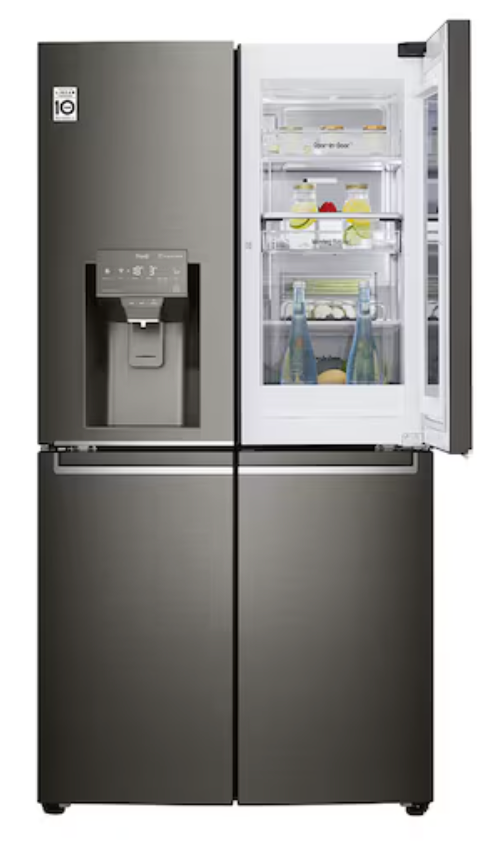 LG 637L French Door Fridge, with InstaView Door-In-Door®, in Black Stainless Finish