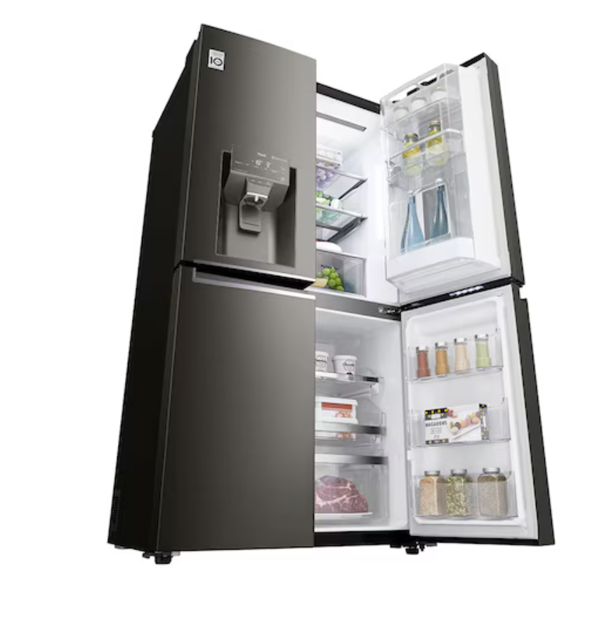 LG 637L French Door Fridge, with InstaView Door-In-Door®, in Black Stainless Finish