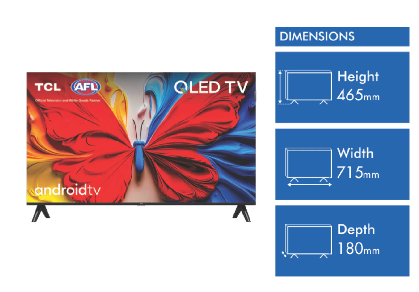 TCL 32" S5K QLED FHD Android TV 2025 Google Android TV