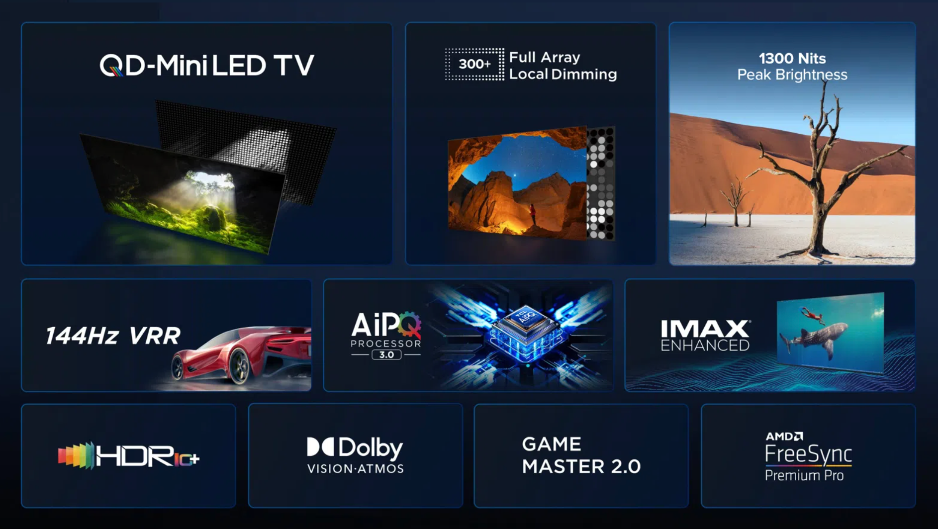 TCL 55C755 55" (139cm) QD-Mini LED Google TV 3YEARS WARRANTY ONLY$799