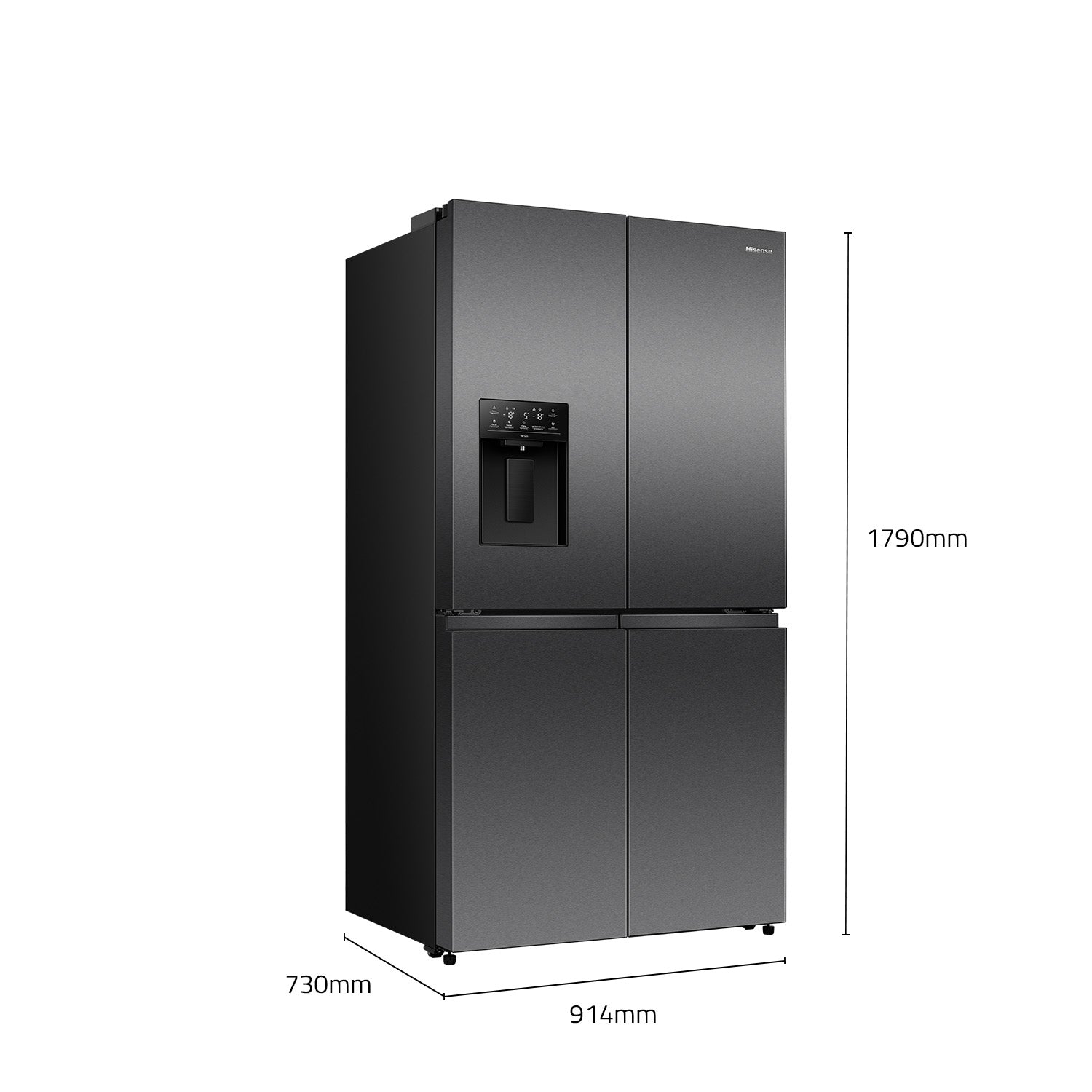 Hisense 640L PureFlex French Door Fridge HRCD640TBW – Dark Stainless Steel