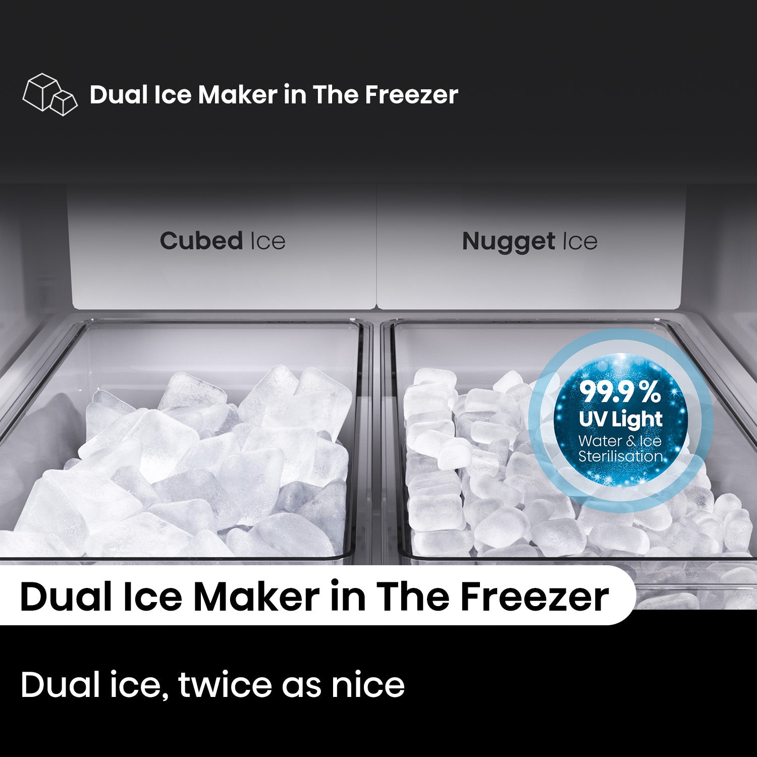 Hisense 640L PureFlex French Door Fridge HRCD640TBW – Dark Stainless Steel