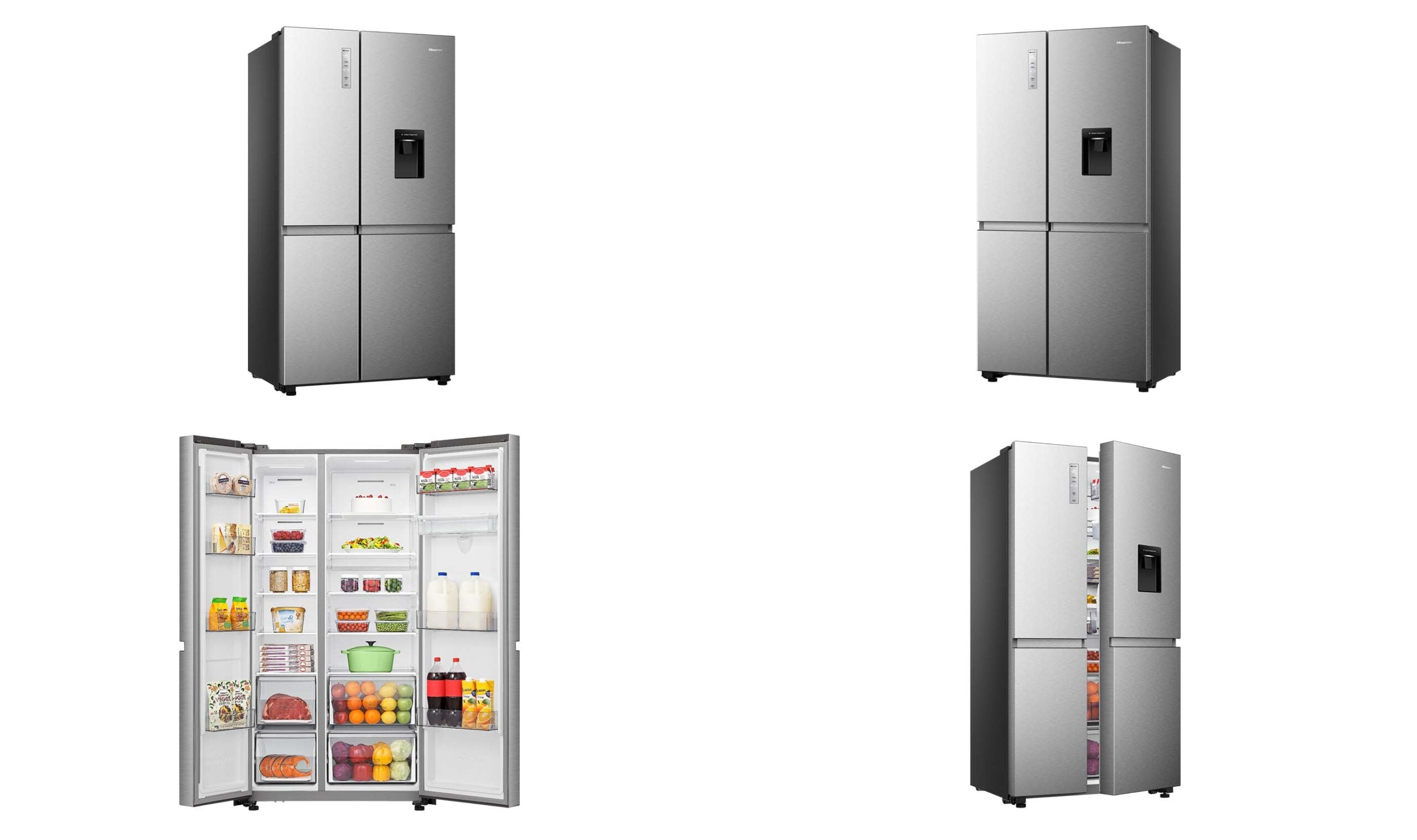 Hisense 649L PureFlat Side by Side Fridge (Silver) HRSBS649SW