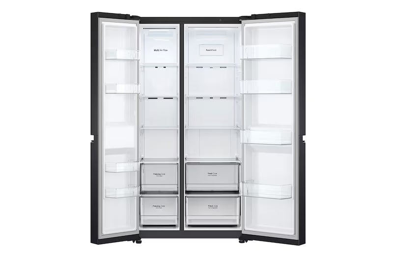 LG 655L Side by Side Fridge in Matte Black Finish GS-B655MBL