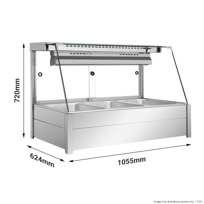 Bonvue Angled Countertop Wet and Dry Bain Marie BM11TC