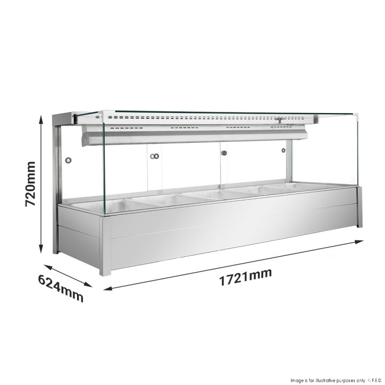 Bonvue Square Countertop Wet and Dry Bain Marie - BM17SC