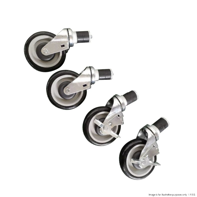 Modular System Castor Set for Economic Stainless Steel Benches - CASTOR-D41