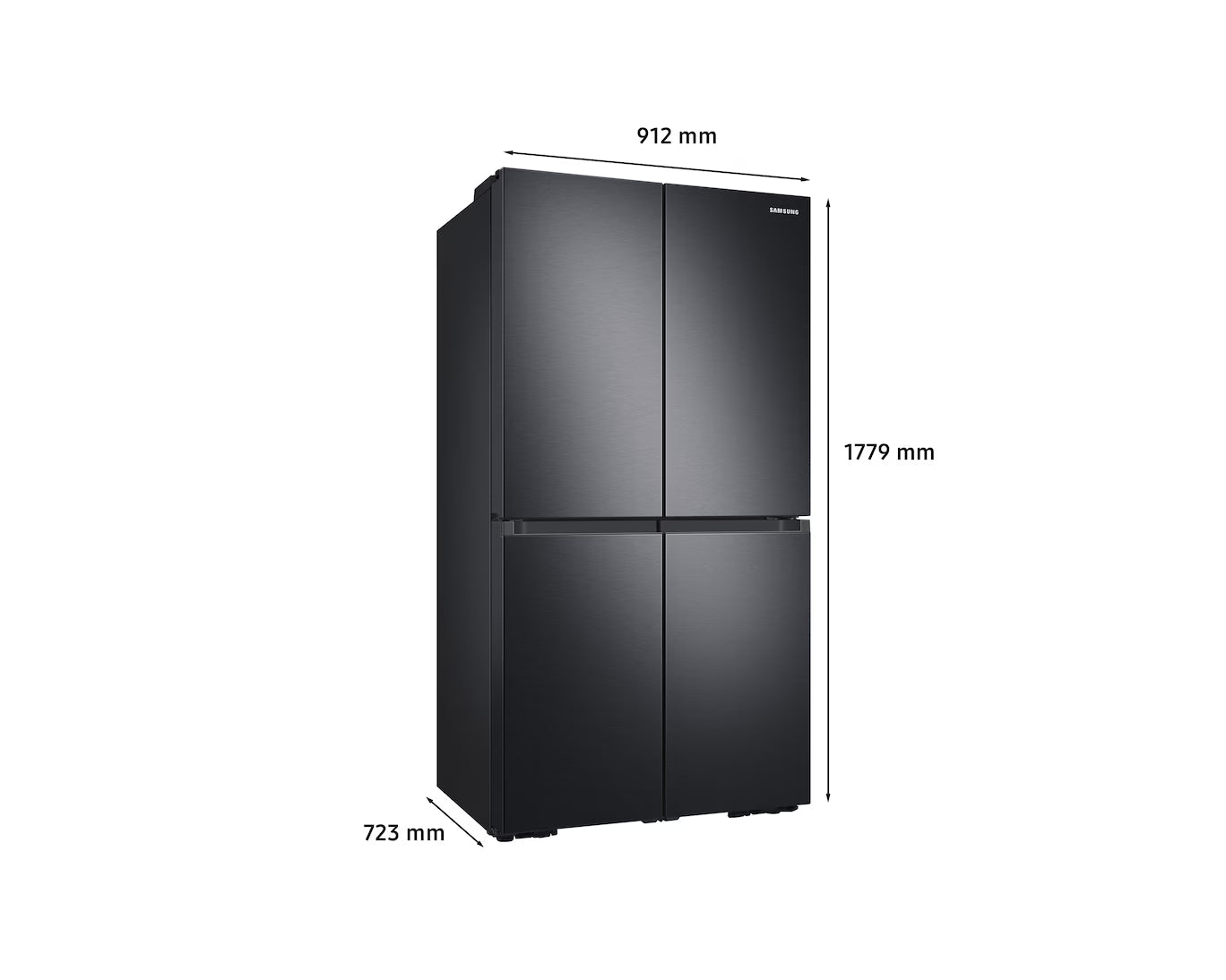 4-Door French Door Refrigerator Big Bottle Door Bins 649L (SRF7100B)