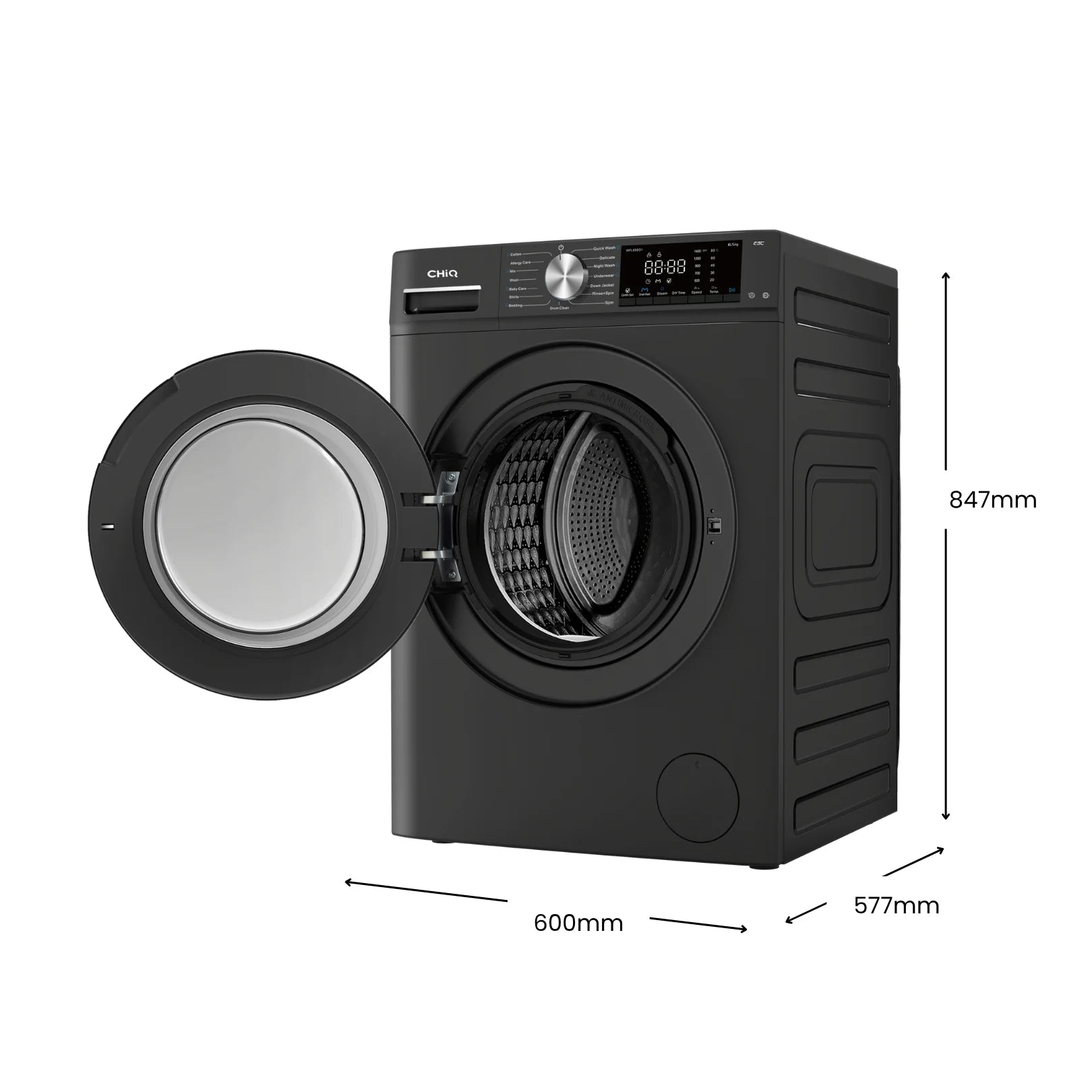 CHiQ 8.5Kg Front Load Washer Gun Metal (WFL85SG1)