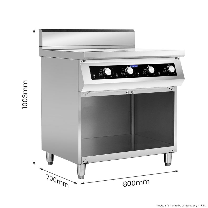 ElectMax 900 Series Induction 4 Burner Cooker with Splashback EIC9-800P
