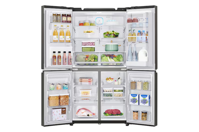 708L French Door Fridge, with Door-in-Door, in Black Stainless Steel (GF-D708BSL)