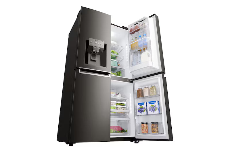 708L French Door Fridge, with Door-in-Door, in Black Stainless Steel (GF-D708BSL)