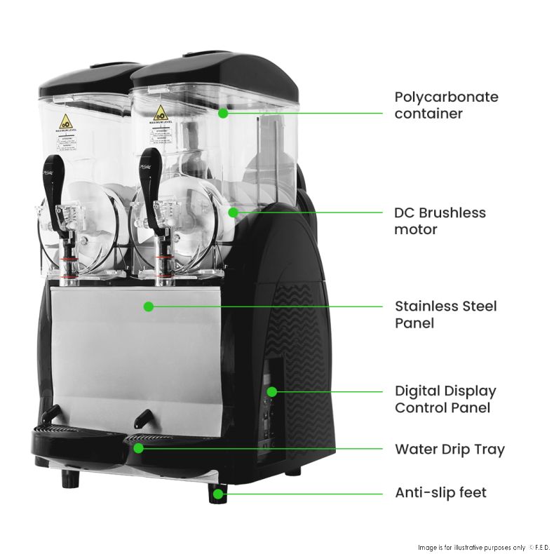 Benchstar Double 12 Litre Granita & Slushy Machine - FABIGANI-2S