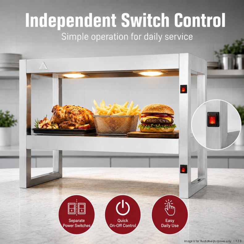 Benchstar Commercial Food Warmer with 4 Lamps – FW4L-092